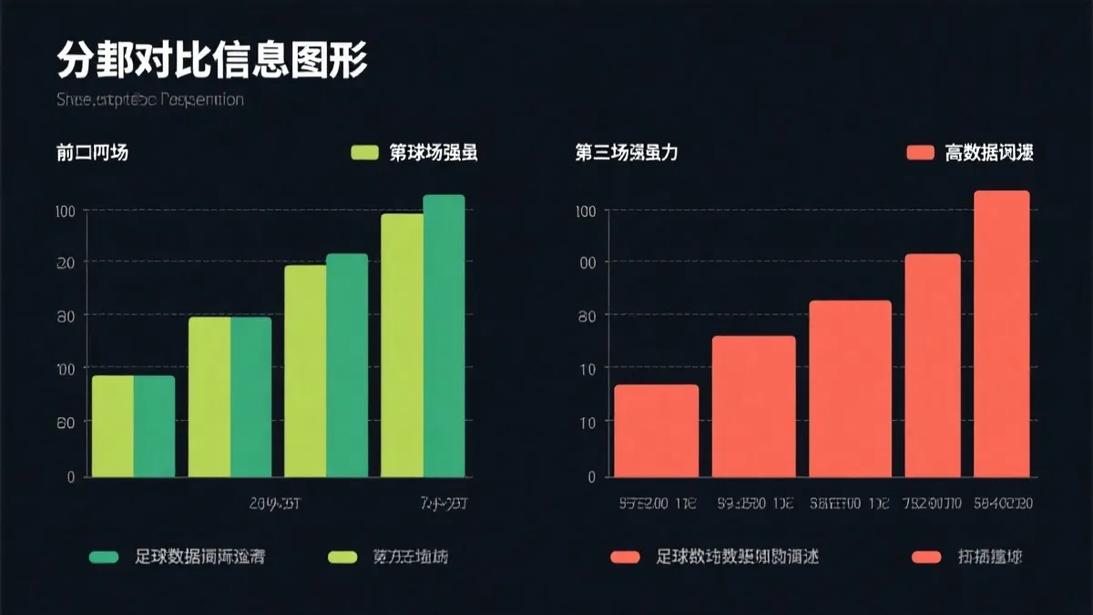 分段对比信息图：前两场与第三场的强度条形对比